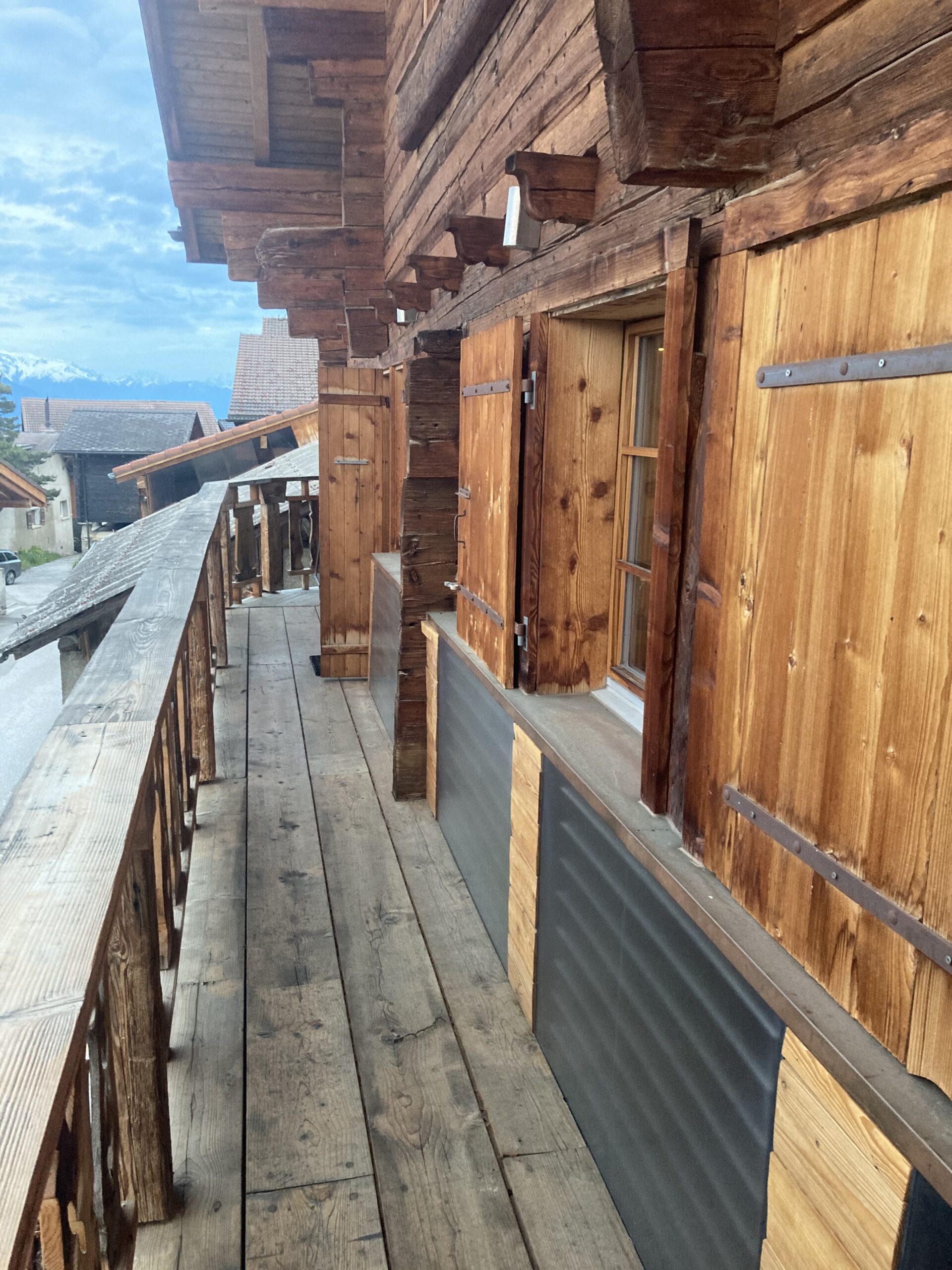 Balcony view from The Loft apartment, Arbaz