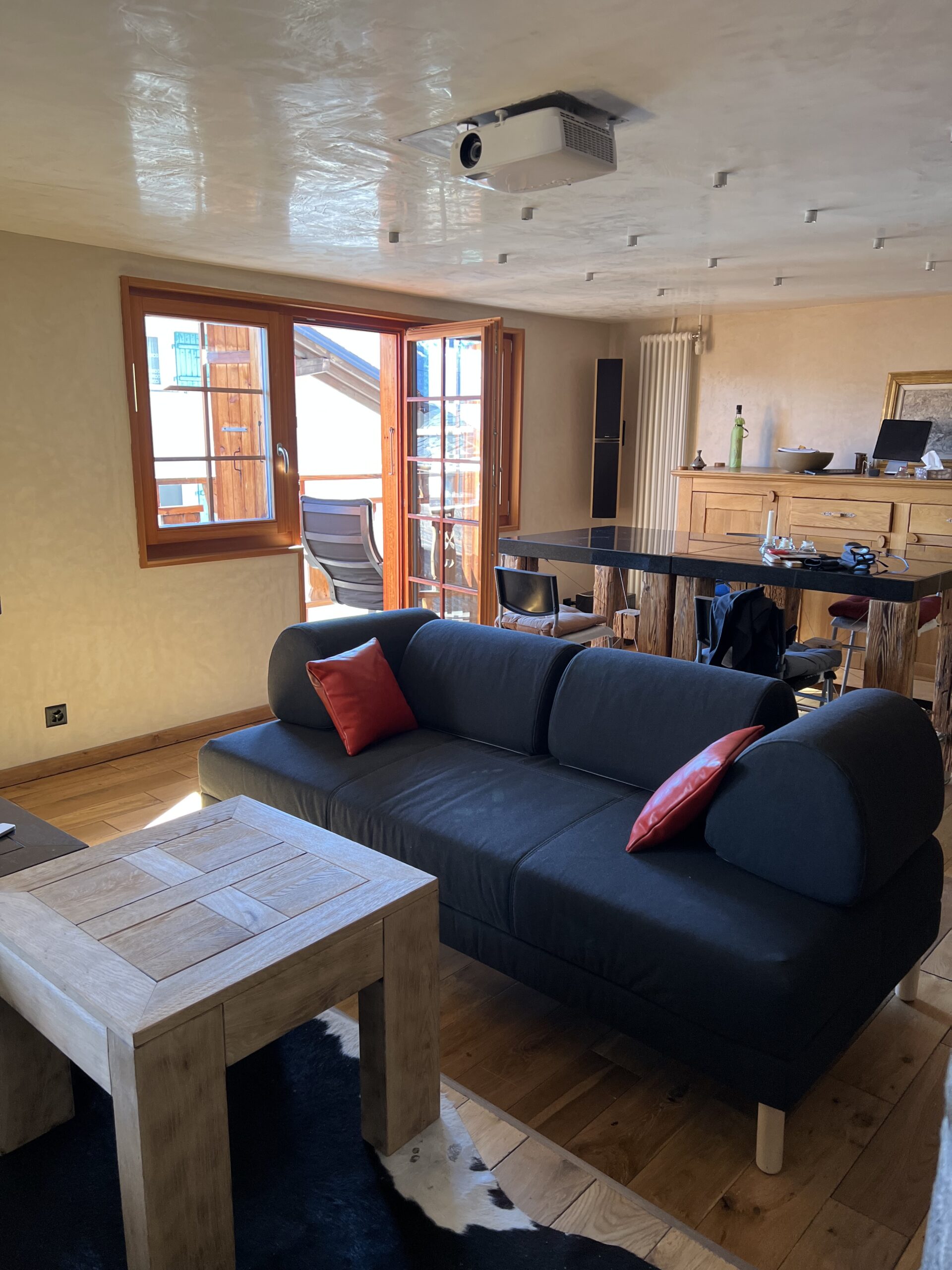 Living room in The Loft apartment, Arbaz