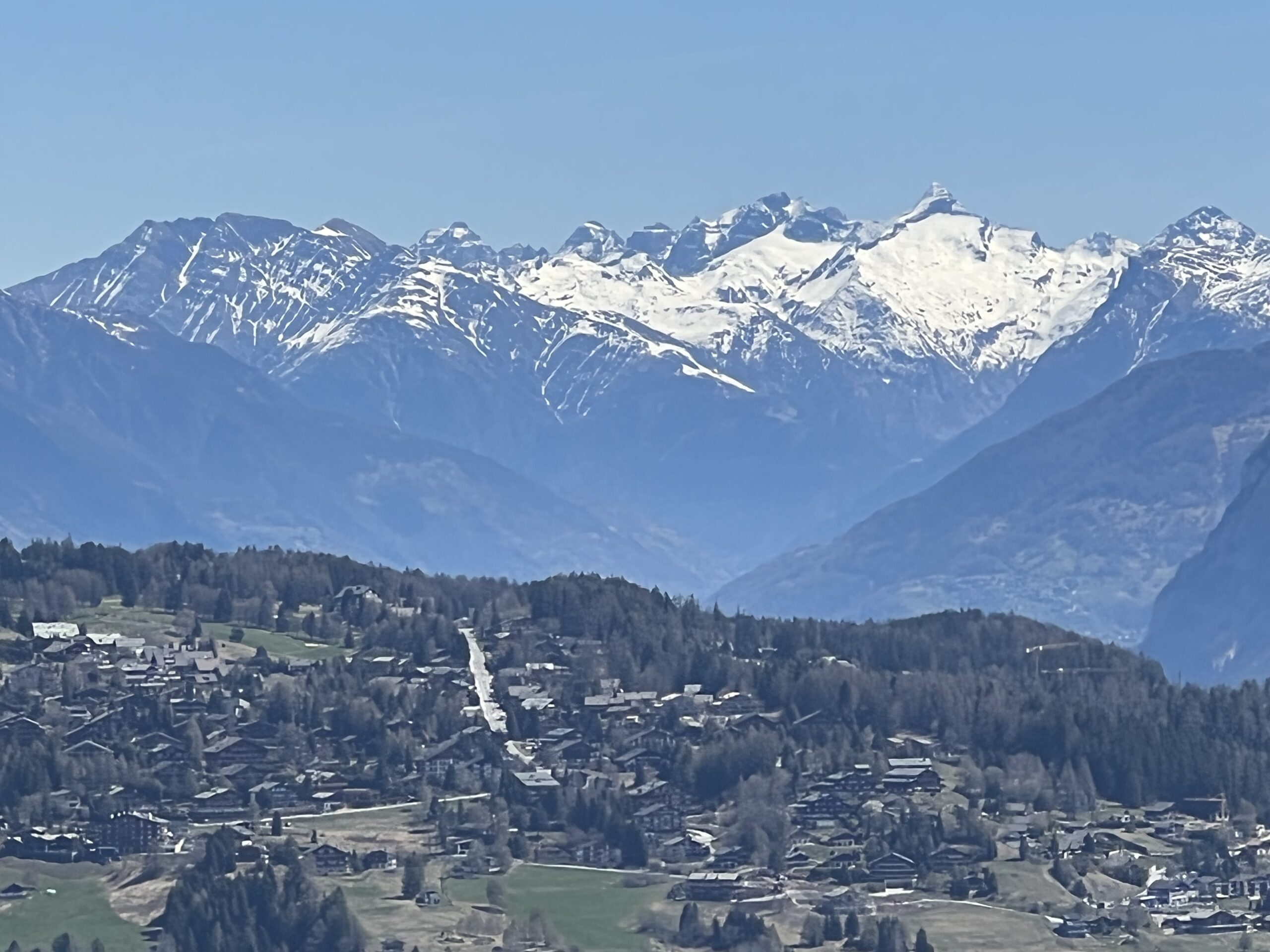 Mountain view of Anzère, Valais, from Arbaz